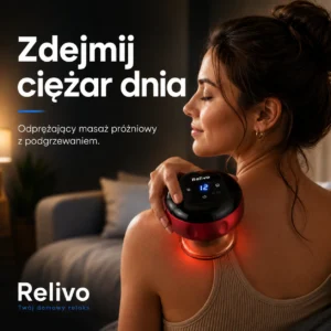 Relivo - Elektryczna Bańka Próżniowa z Podgrzewaniem do Domowego Masażu Mięśni